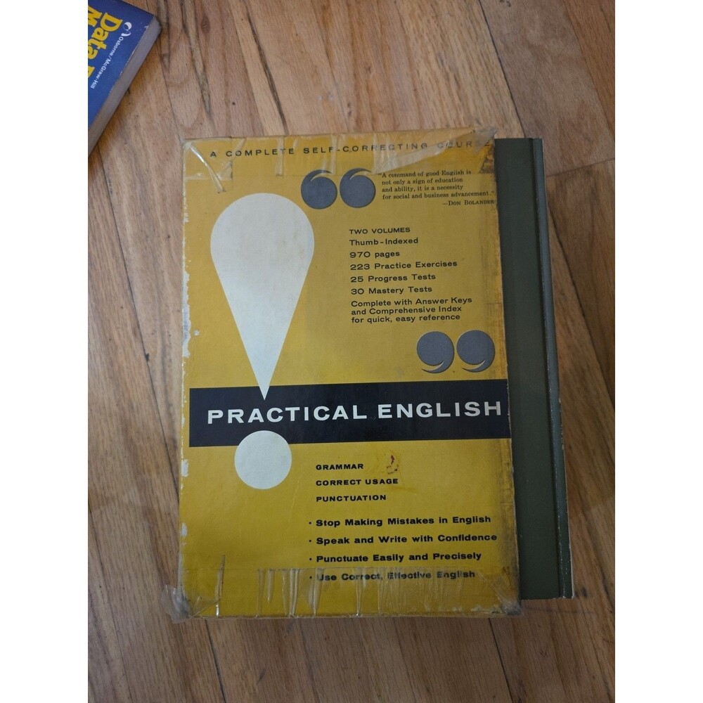 Practical English Career Institute Set Vol 1 and 2 Complete Course Vtg Textbooks